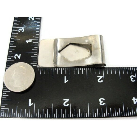 Vintage Silver Tone Money Clip Men Wallet ID Credit Card Holder - Picture 11 of 15